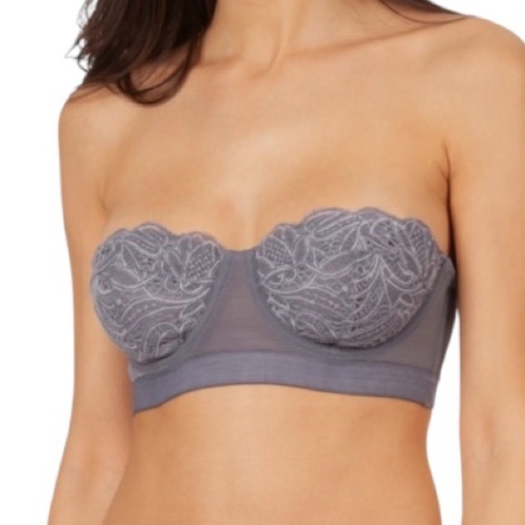 34C Lively The Lace Strapless Bra, Toasted Almond NEW Style 32221 - Picture 2 of 8